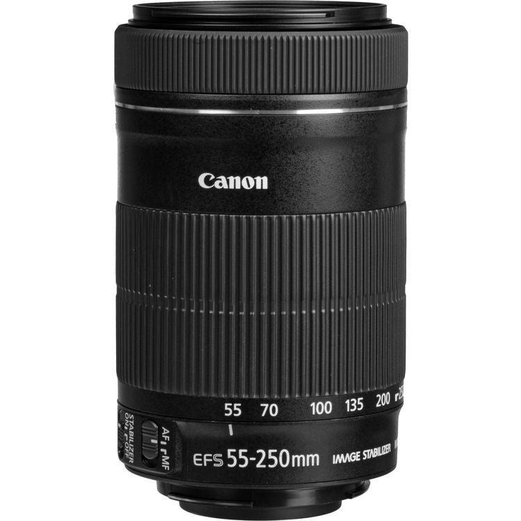 Canon EF-S 55-250mm f/4-5.6 IS STM Lens 8546B002 - 10PC Accessory Bundle