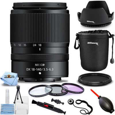 Objectif Nikon NIKKOR Z DX 18-140 mm f/3.5-6.3 VR 20104 - Ensemble d'accessoires 10 pièces