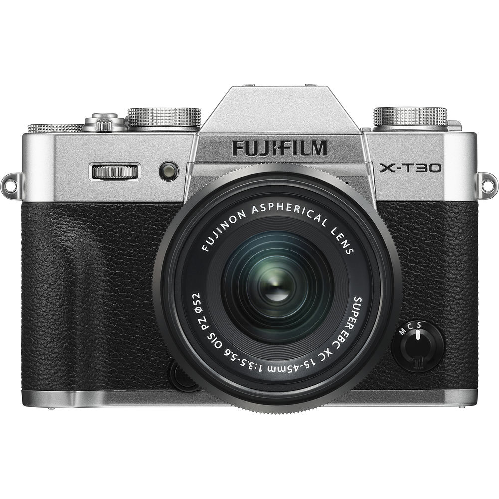 Appareil photo numérique sans miroir FUJIFILM X-T30 avec objectif 15-45 mm (argent) - Bundle