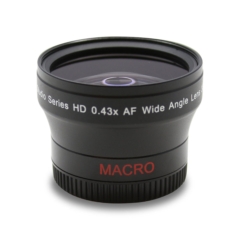 Objectif grand angle professionnel ULTIMAXX 55 mm 0,43x avec macro pour Canon Nikon Sony