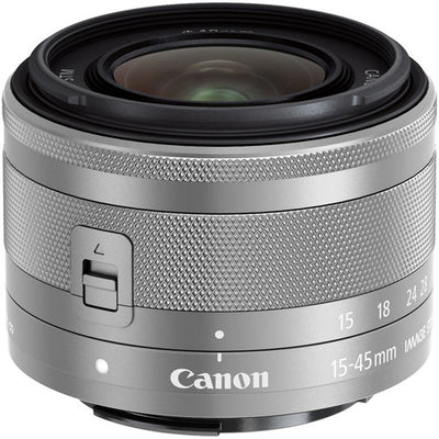 Canon EF-M 15-45mm f/3.5-6.3 IS STM Lens (Silver) - 0597C002