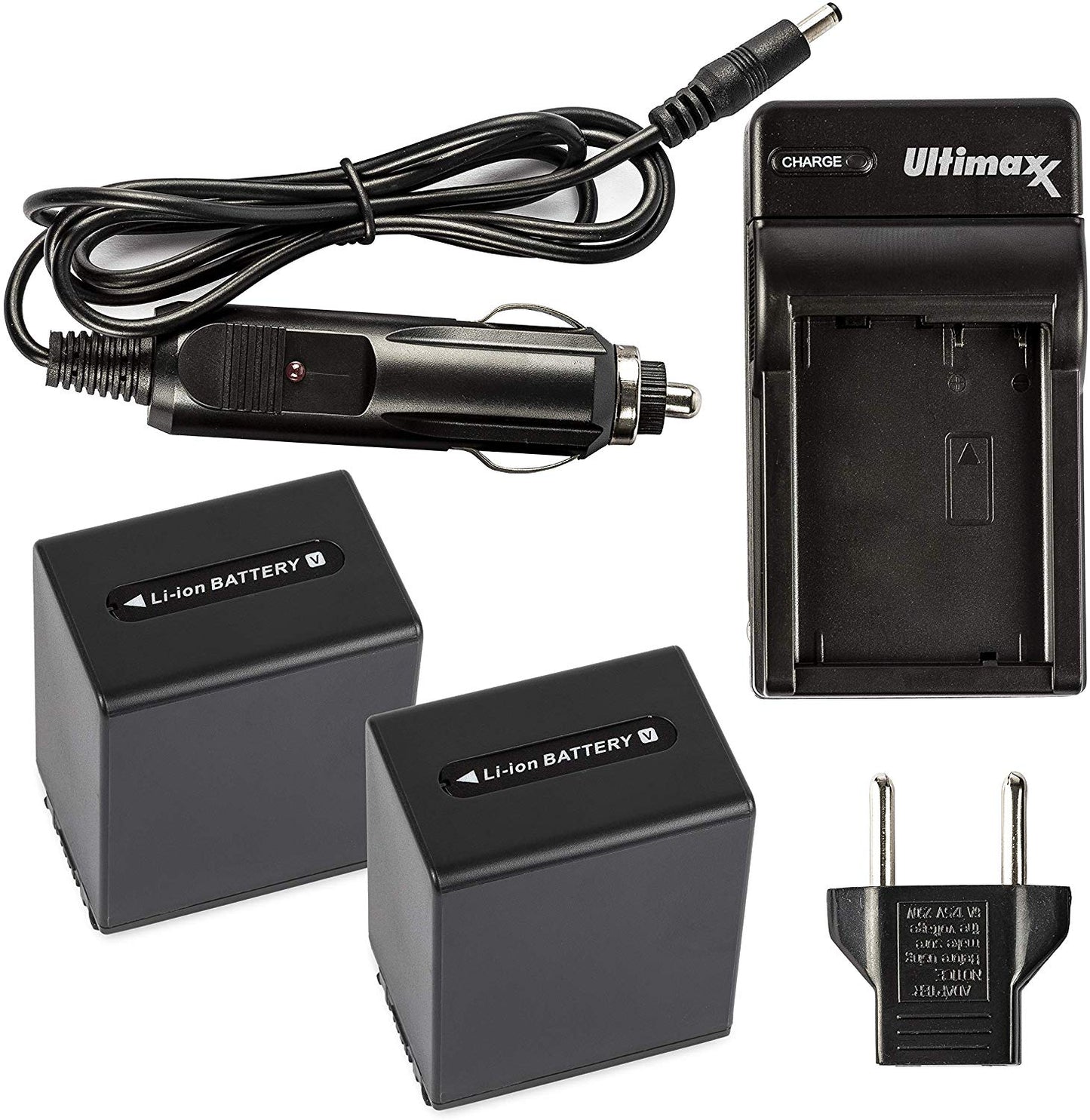 Chargeur rapide ULTIMAXX avec 2 batteries NP-FV100 pour Sony DCR-SR15 et SR2