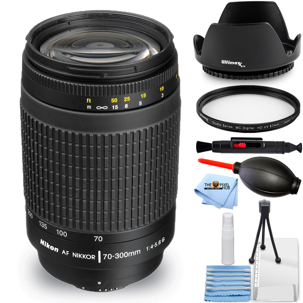 Objectif Nikon AF Zoom Nikkor 70-300 mm f/4-5.6G 1928 – Ensemble de filtres UV essentiels