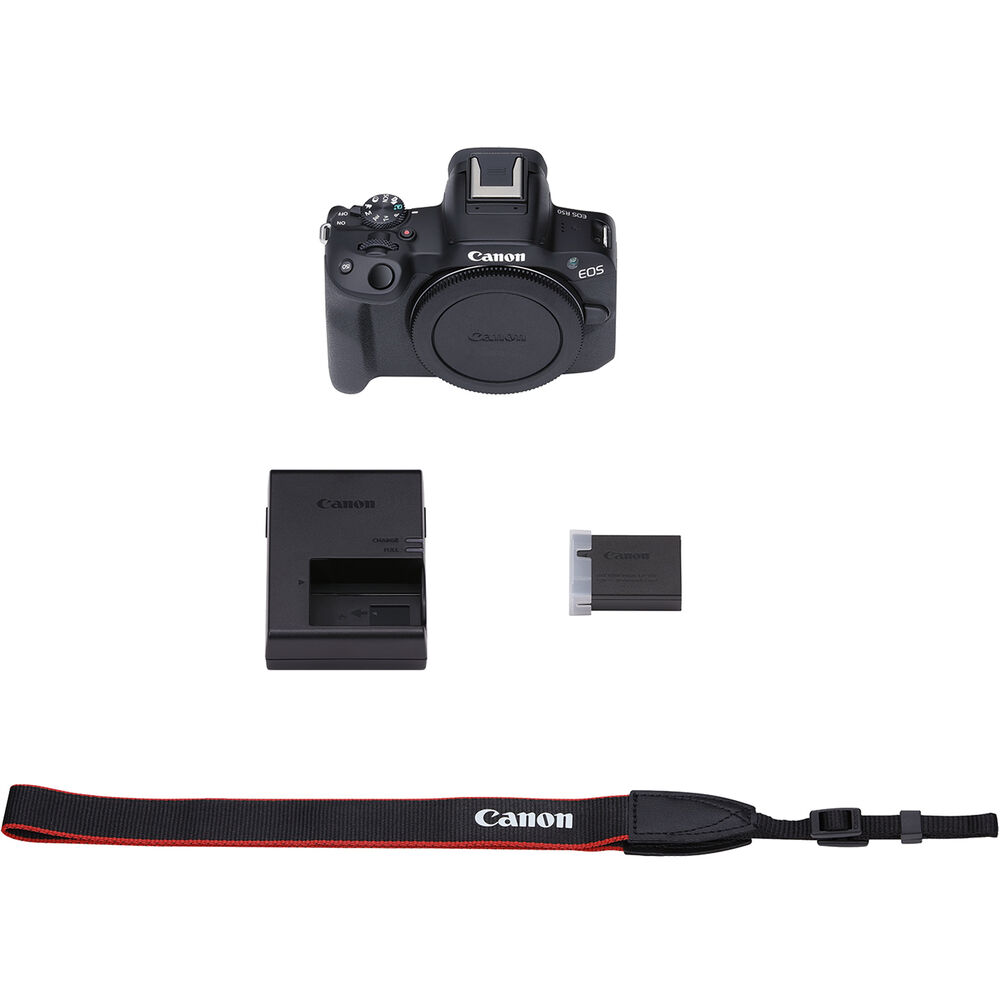 Canon EOS R50 Mirrorless Camera (Black) 5811C002 - 12PC Accessory Bundle