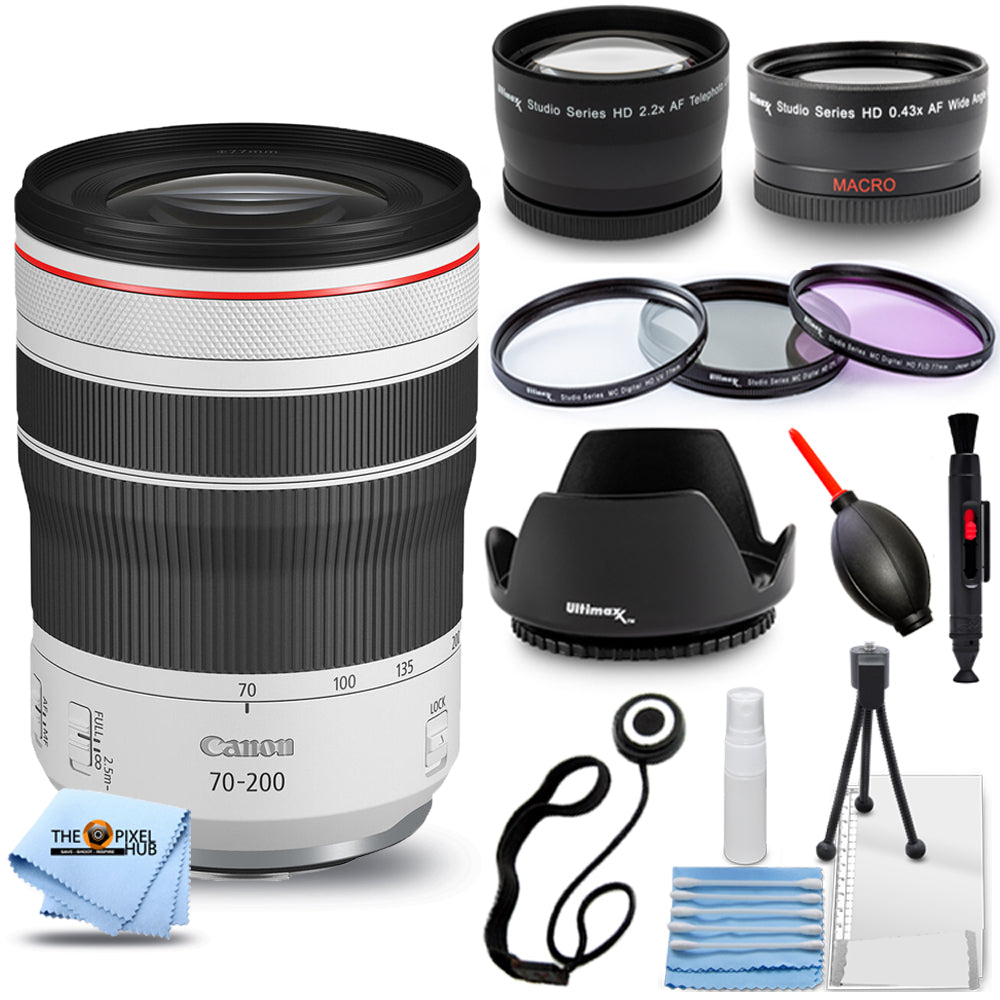 Objectif Canon RF 70-200 mm f/4L IS USM 4318C002 - Ensemble d'accessoires 12 pièces