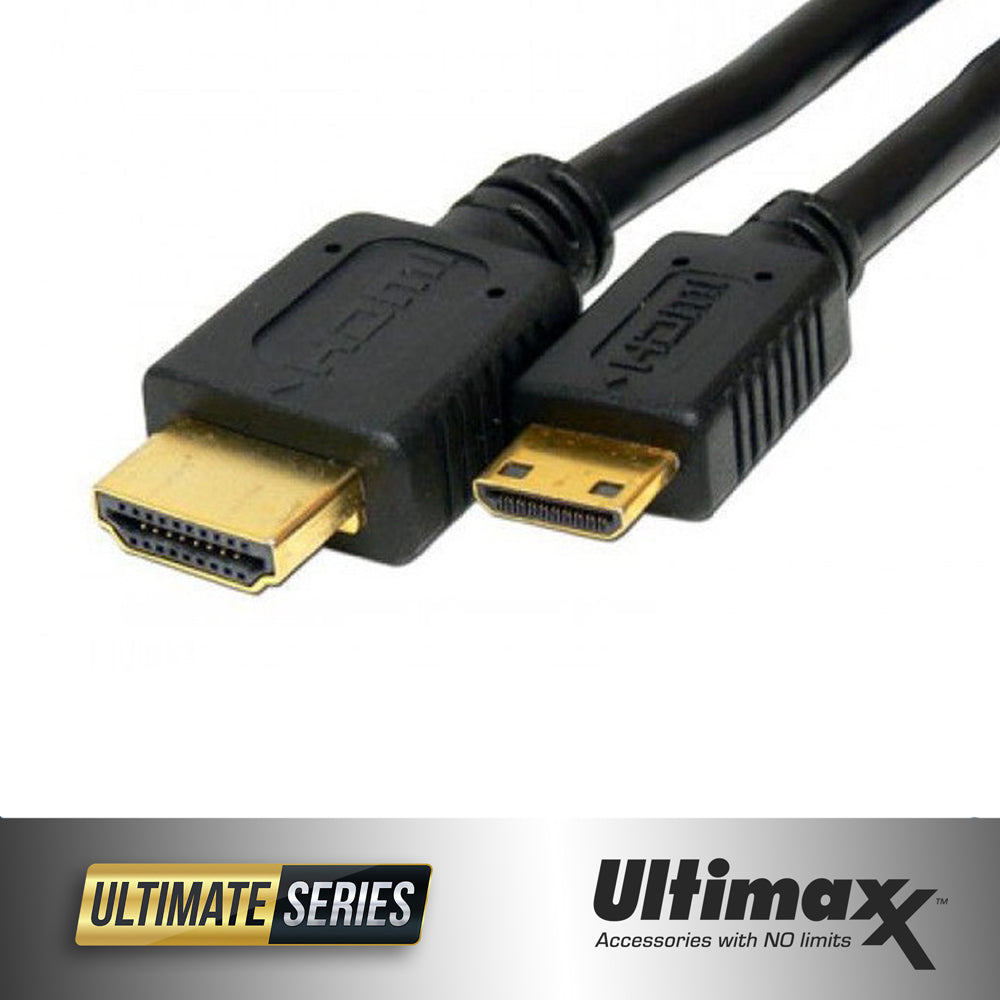 Câble ULTIMAXX HDMI vers Mini HDMI Type AC 6 pieds haute vitesse plaqué or