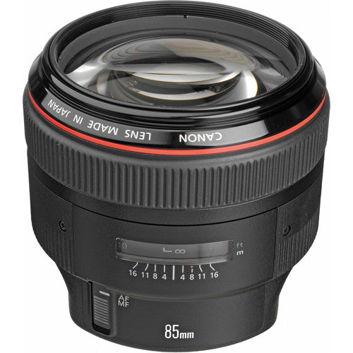 Objectif autofocus Canon EF 85 mm f/1.2L II USM - Ensemble téléobjectif et grand angle