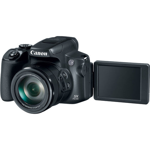 Appareil photo numérique Canon PowerShot SX70 HS 3071C001 + 32 Go + kit d'éclairage LED