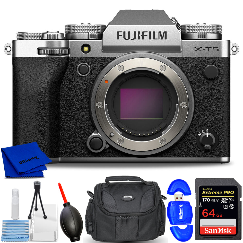 Appareil photo sans miroir FUJIFILM X-T5 (argent) 16782337 - Ensemble d'accessoires 7 pièces