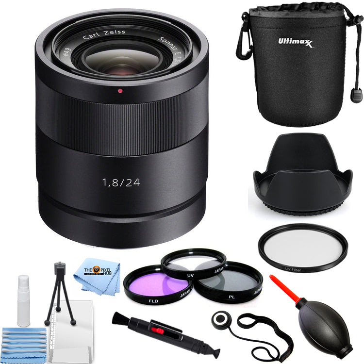 Objectif Sony Sonnar T* E 24 mm f/1.8 ZA SEL24F18Z + kit de filtres + pochette