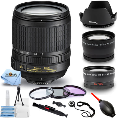 Nikon AF-S DX NIKKOR 18-105mm f/3.5-5.6G ED VR + Téléobjectifs et Objectifs Grand Angle