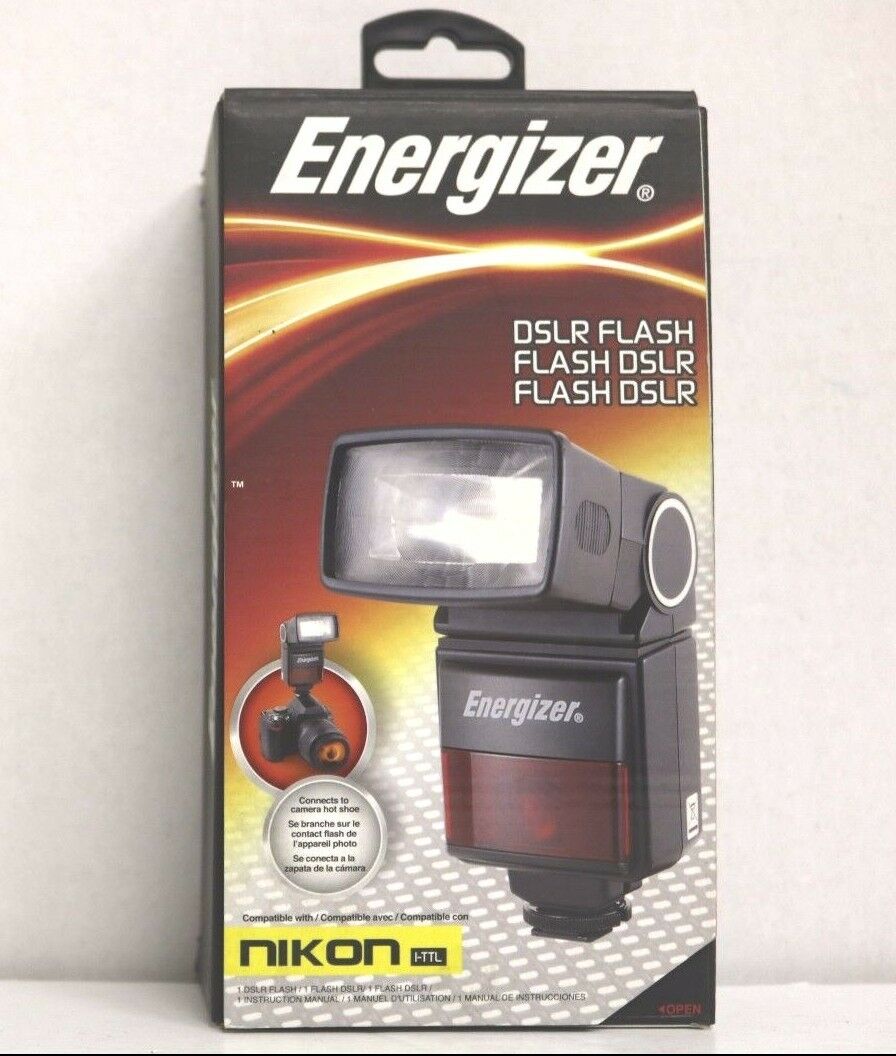 Energizer Digital I-TTL DSLR Flash for Nikon + AA Batteries and Charger Bundle