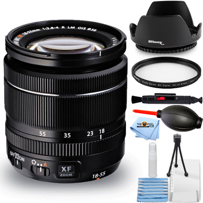 Objectif zoom Fujifilm XF 18-55 mm f/2.8-4 R LM OIS 16276479 - Ensemble d'accessoires 7 pièces