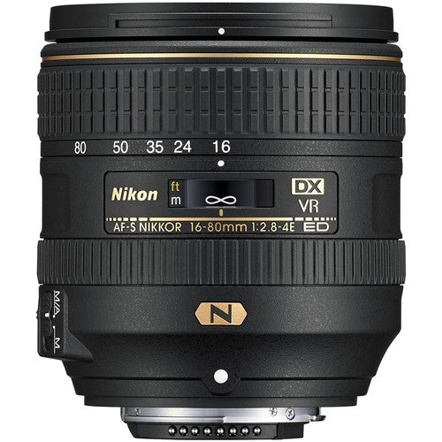 Nikon AF-S DX NIKKOR 16-80 mm f/2.8-4E ED VR Objectif 20055 – Lot de 7 accessoires