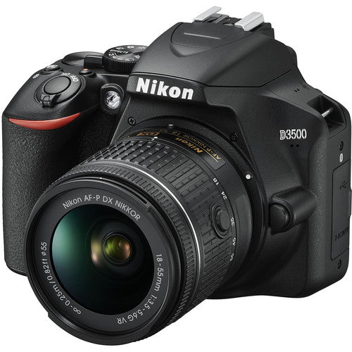 Appareil photo reflex numérique Nikon D3500 avec objectifs AF-P DX 18-55 mm + 70-300 mm VR, lot de 64 Go