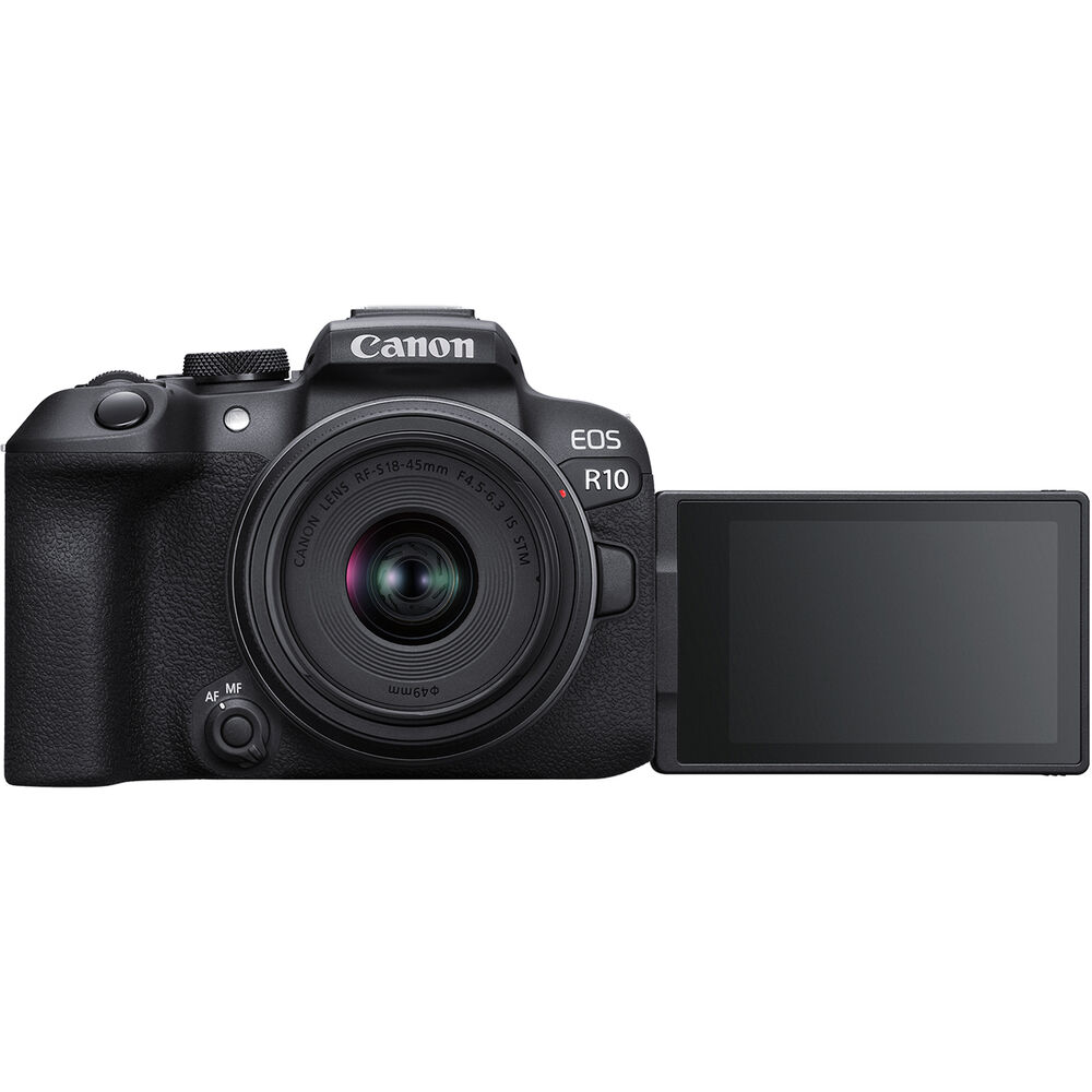 Appareil photo sans miroir Canon EOS R10 avec kit d'objectif RF-S 18-45 mm f/4.5-6.3 IS STM