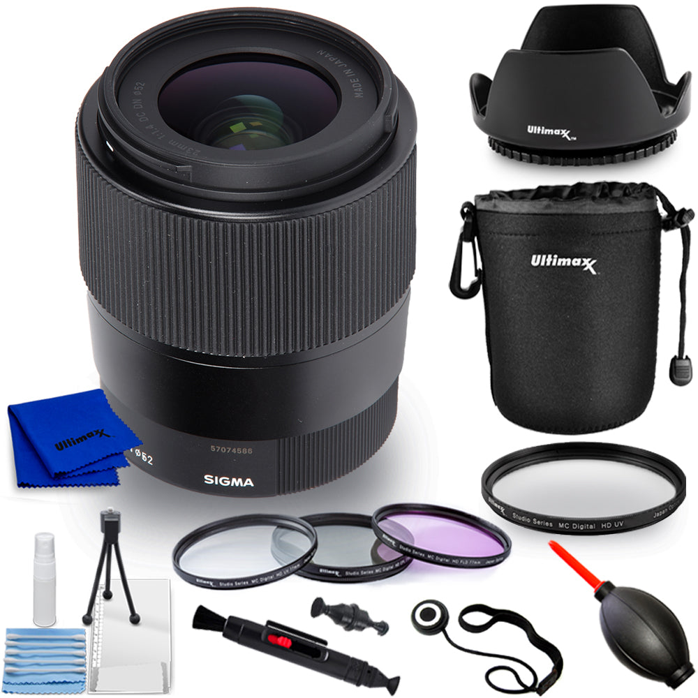 Sigma 23 mm f/1.4 DC DN Objectif contemporain (Sony E) 348965 – Lot d'accessoires 10 pièces