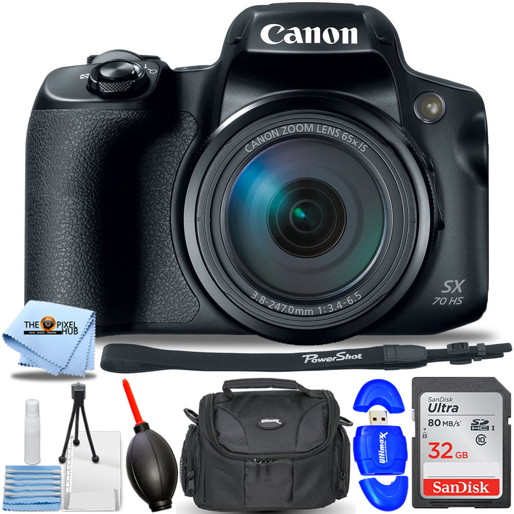 Appareil photo numérique Canon PowerShot SX70 HS 3071C001 - Offre groupée essentielle de 32 Go