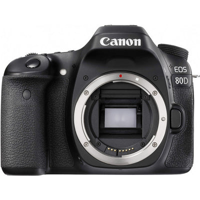 Appareil photo reflex numérique Canon EOS 80D 24,2 MP (boîtier uniquement) 1263C004 + 32 Go + Flash Bundle