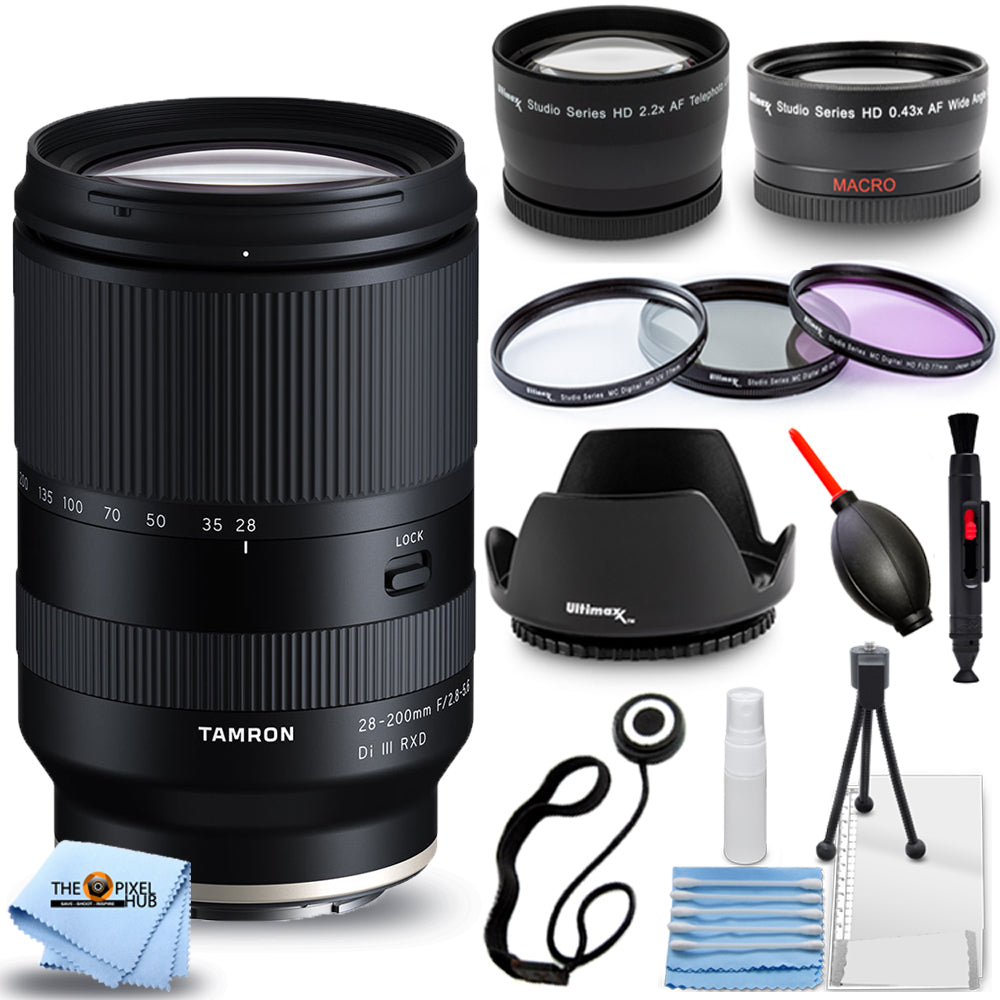 Objectif Tamron 28-200 mm f/2.8-5.6 Di III RXD pour Sony E + Kit de filtres