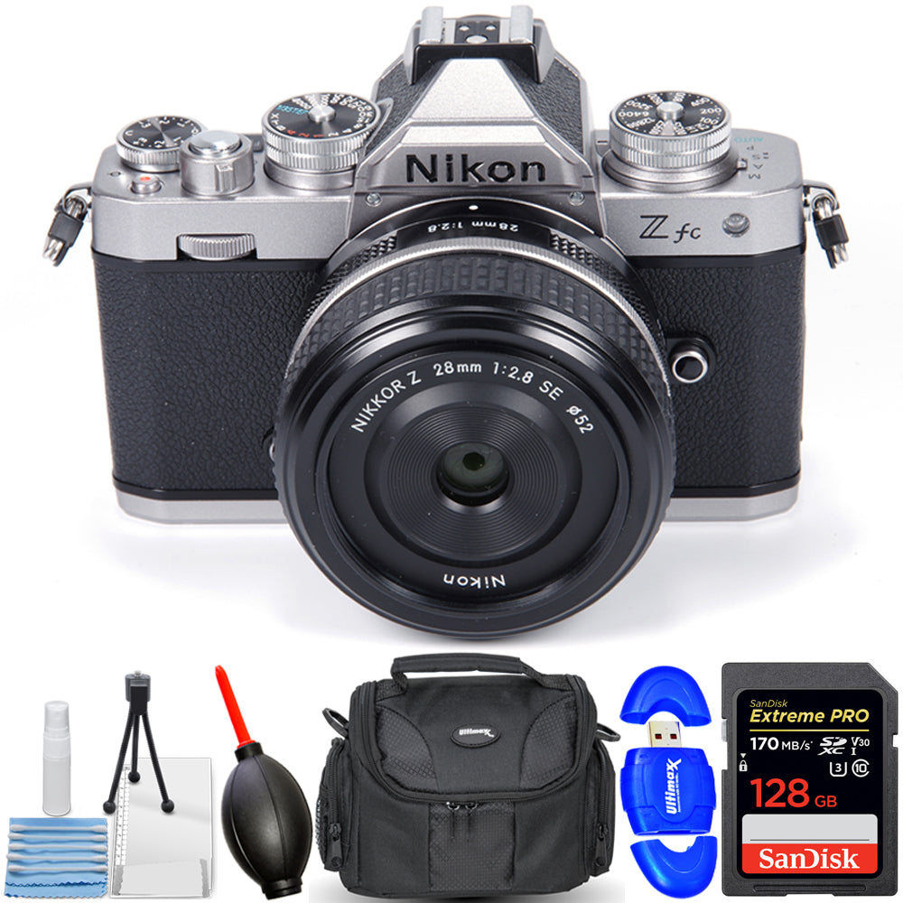 Appareil photo sans miroir Nikon Zfc avec objectif argent NIKKOR Z DX 16-50 mm - Kit d'accessoires