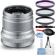 FUJIFILM XF 50mm f/2 R WR Lens (Silver) 16536623 - 7PC Accessory Bundle Fujifilm