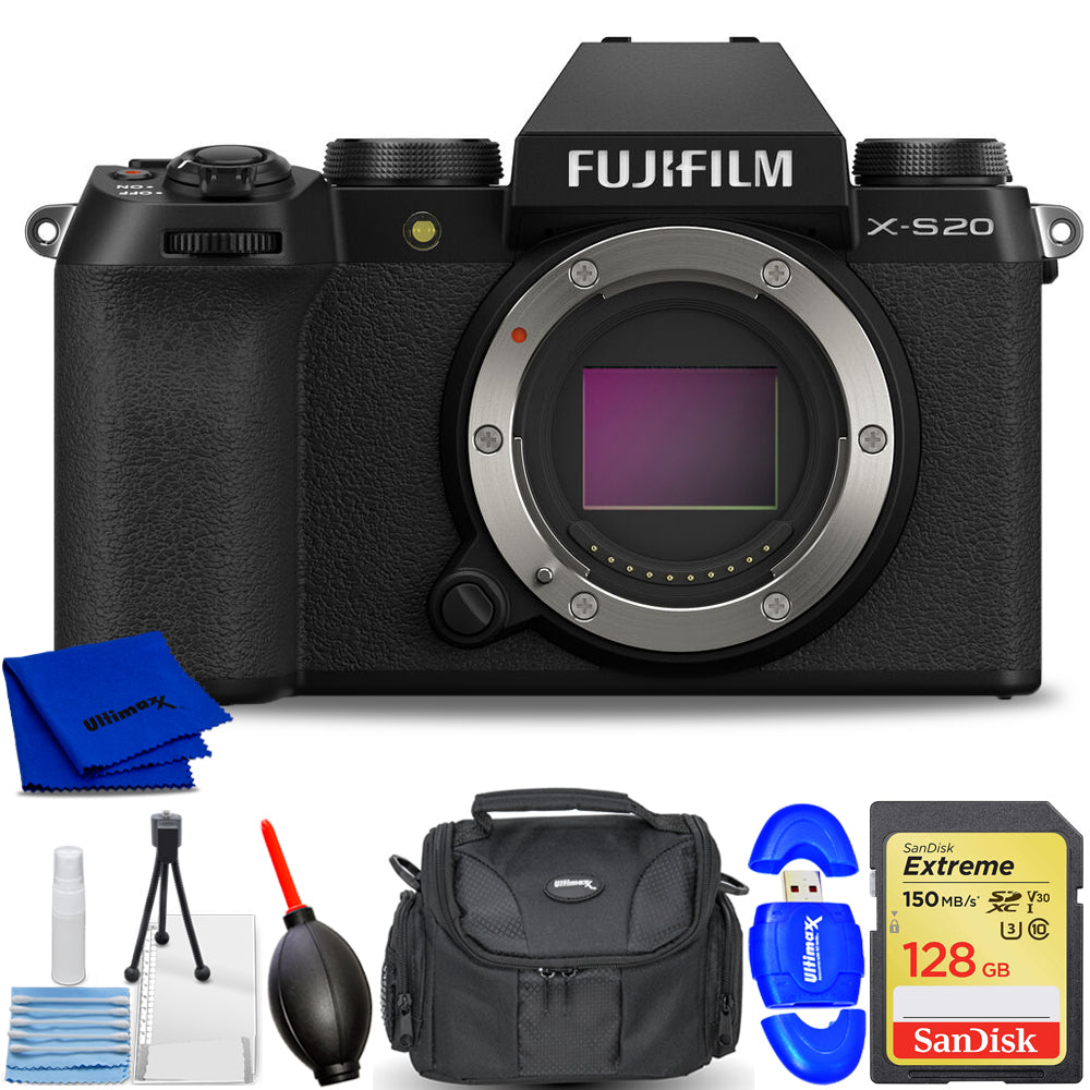 Appareil photo sans miroir FUJIFILM X-S20 (boîtier, noir) 16781852 - Ensemble d'accessoires 7 pièces