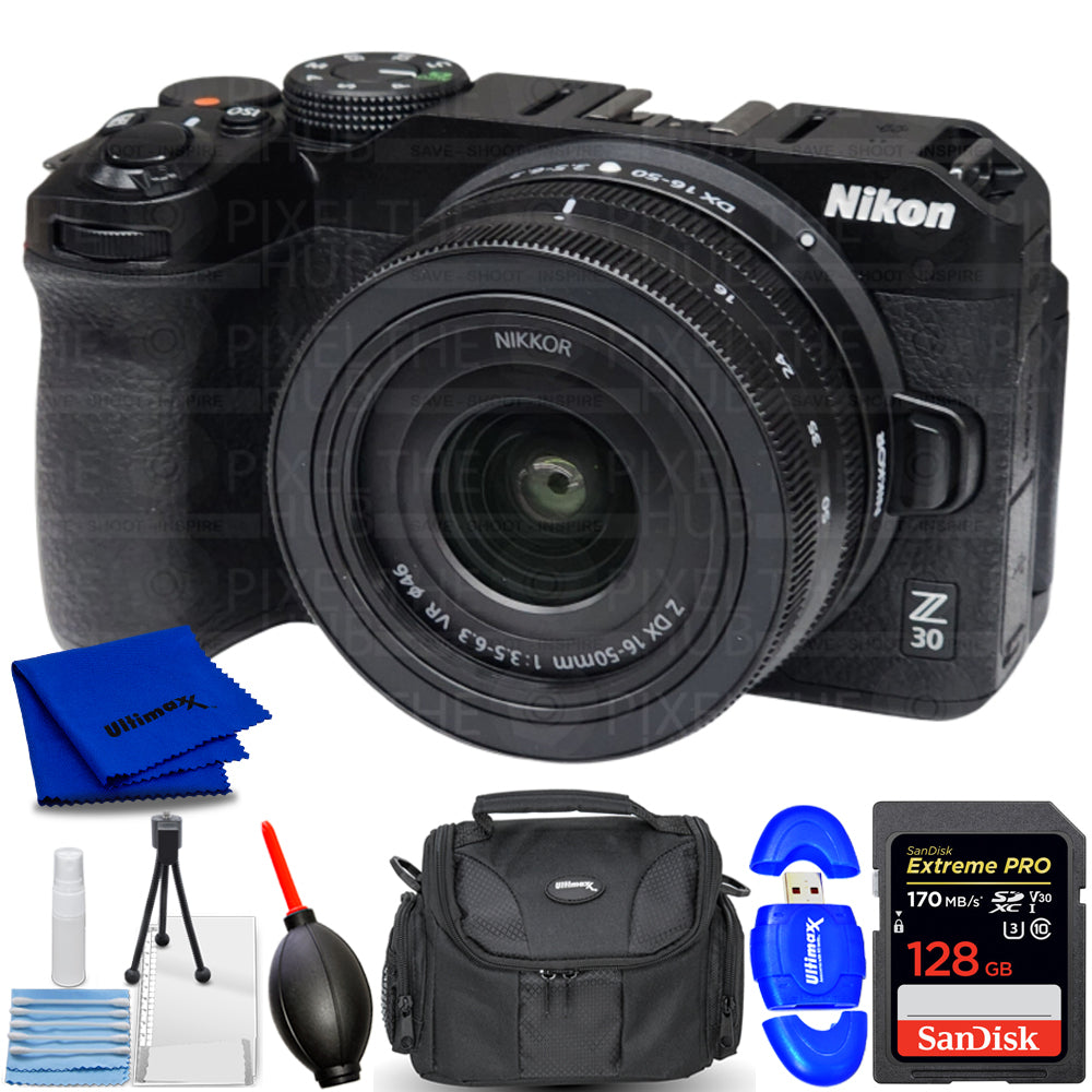 Appareil photo sans miroir Nikon Z30 avec objectif 16-50 mm 1749 - Ensemble d'accessoires 7 pièces