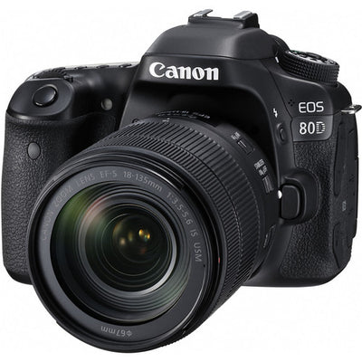 Canon EOS 80D DSLR avec objectif 18-135 mm + 75-300 mm III 4 OBJECTIFS