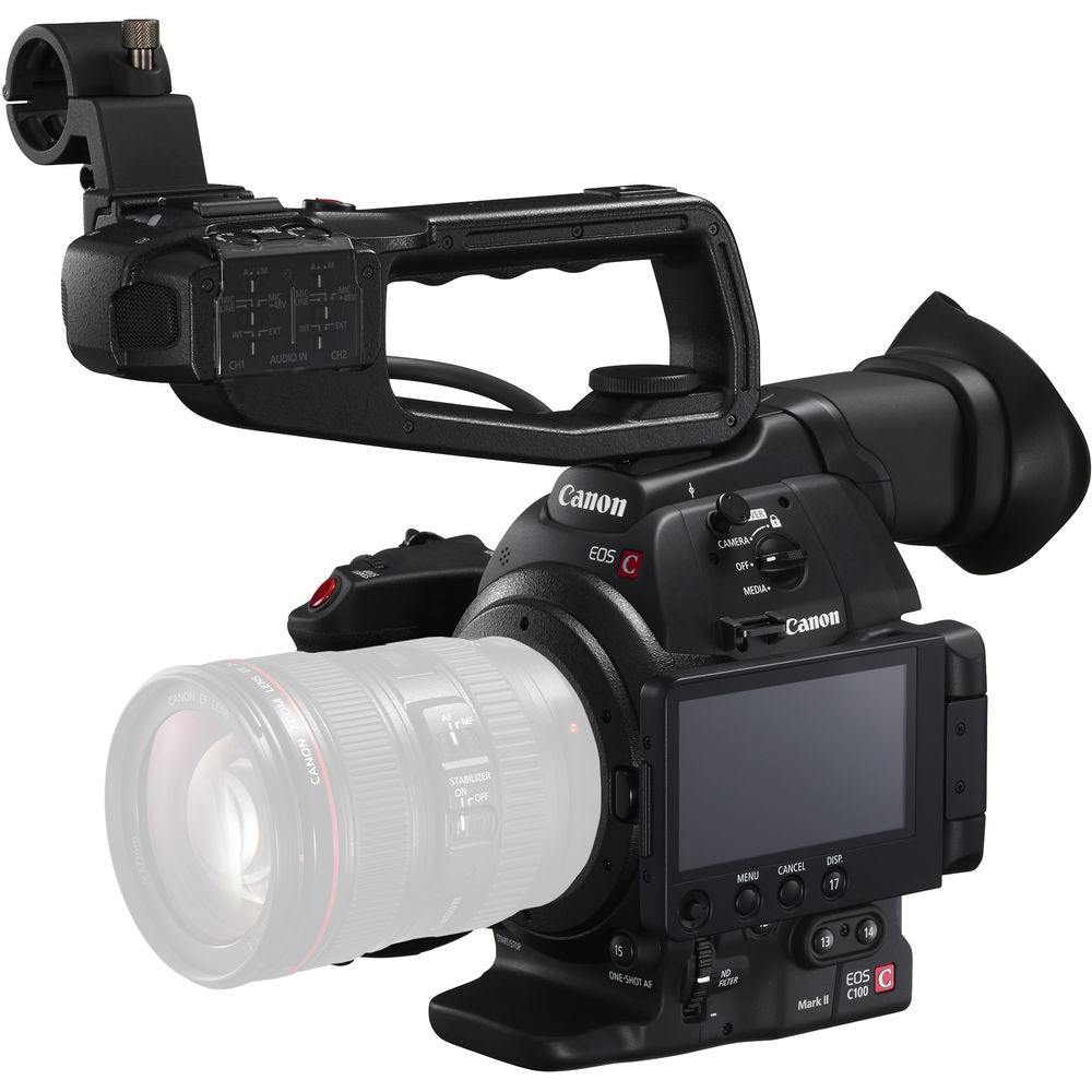 Appareil photo Canon EOS C100 Mark II Cinema EOS avec boîtier AF CMOS double pixel 128 Go