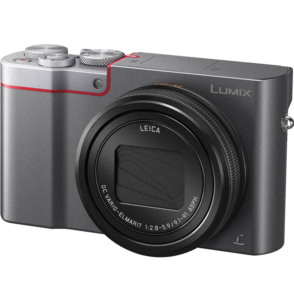 Appareil photo numérique Panasonic LUMIX DC-TZ220D/ZS200D (argent) - Ensemble d'accessoires 7 pièces