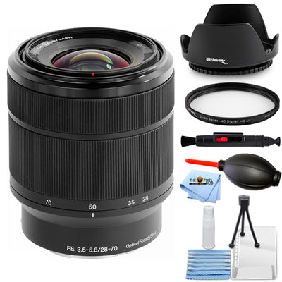 Objectif Sony FE 28-70 mm f/3.5-5.6 OSS (noir) – Lot d'accessoires 10 pièces