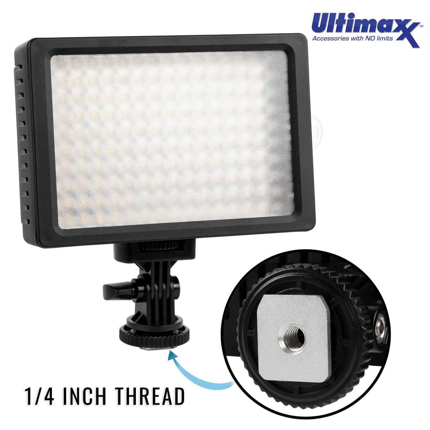 Caméra vidéo professionnelle ULTIMAXX à intensité variable 160 LED pour Canon Nikon Sony