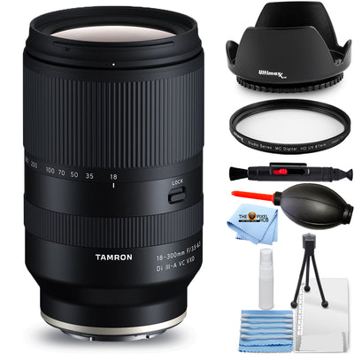 Objectif Tamron 18-300mm f/3.5-6.3 Di III-A VC VXD pour Sony E - Ensemble d'accessoires 7PC