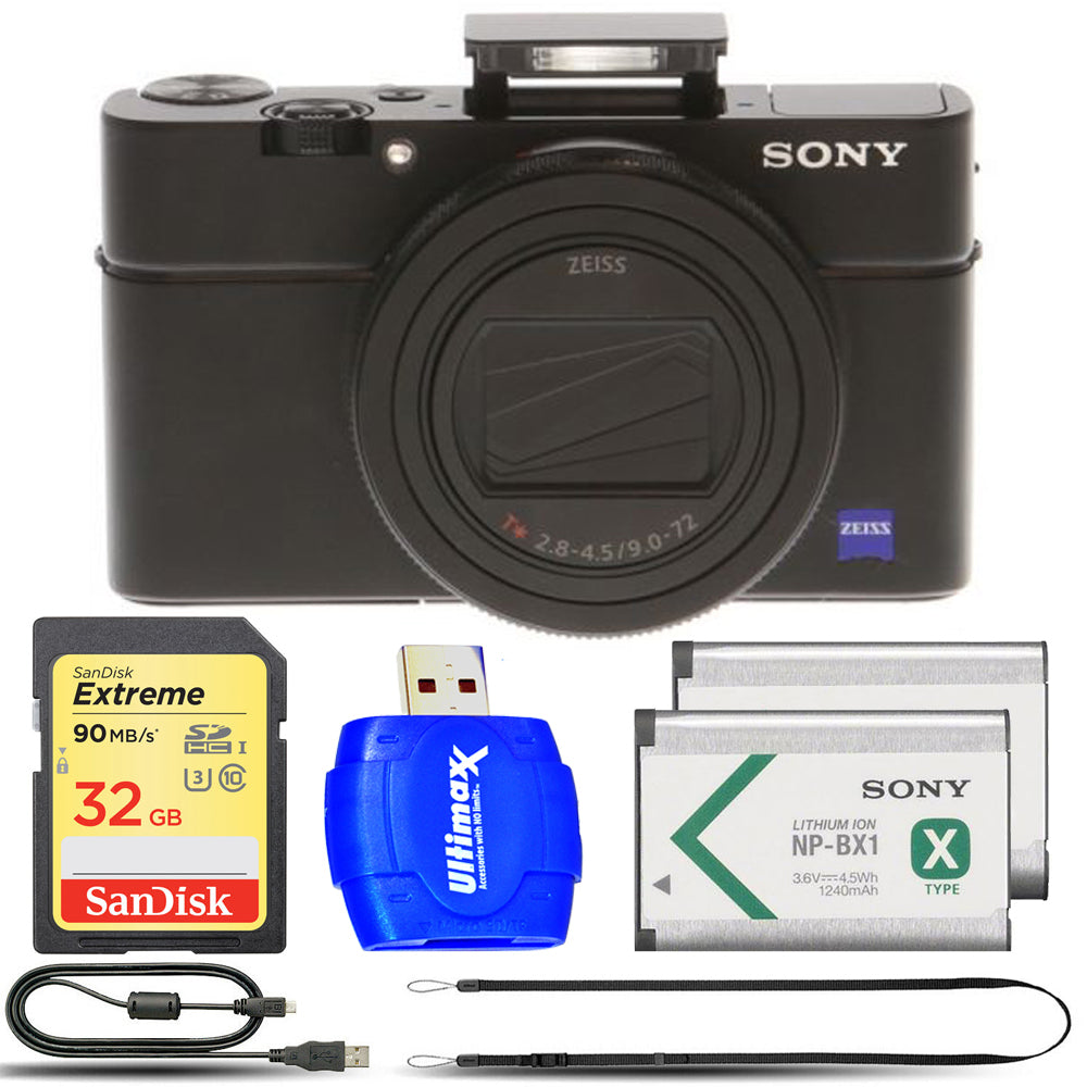 Appareil photo numérique Sony Cyber-shot DSC-RX100 VII + BATTERIE EXT + Kit lecteur 32 Go