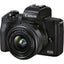 Canon EOS M50 Mark II Mirrorless Camera with 15-45mm Lens (Black) + Flash Bundle