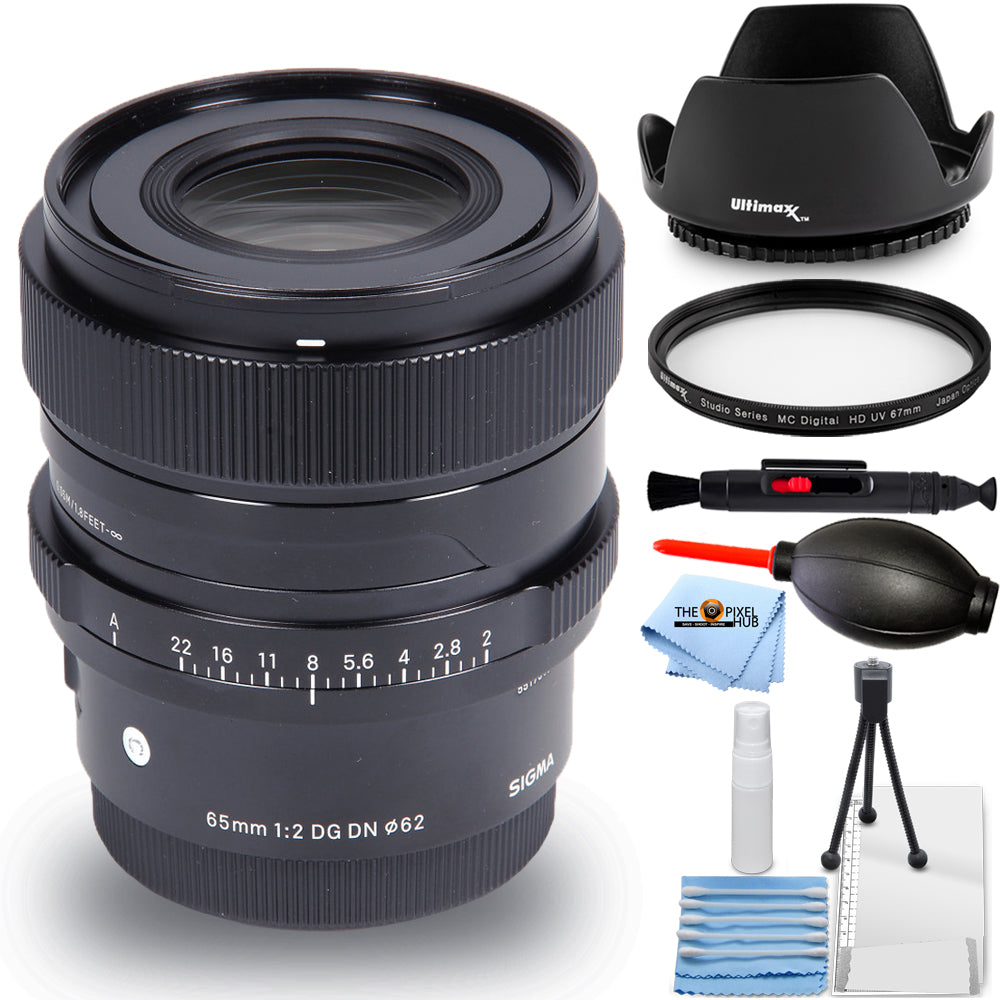 Sigma Objectif contemporain 65 mm f/2 DG DN pour Sony E 353965 – Lot d'accessoires 7 pièces