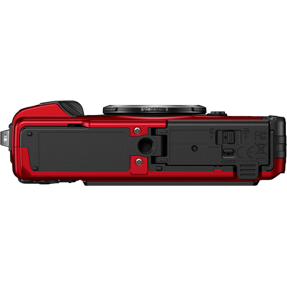 OM SYSTEM Tough TG-7 Digital Camera (Red) Bundle 1