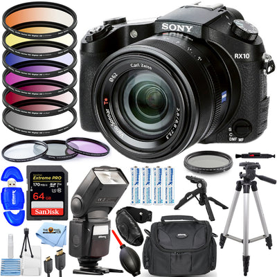 Appareil photo numérique Sony Cyber-shot DSC-RX10 IV - Ensemble d'accessoires de 20 pièces