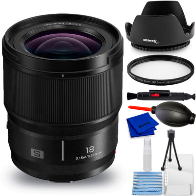 Panasonic Lumix S 18 mm f/1.8 Objectif ultra grand angle S-S18 – Lot de 7 accessoires