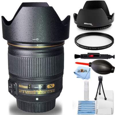 Nikon AF-S NIKKOR 28 mm f/1.8G Objectif 2203 – Lot d'accessoires 7 pièces