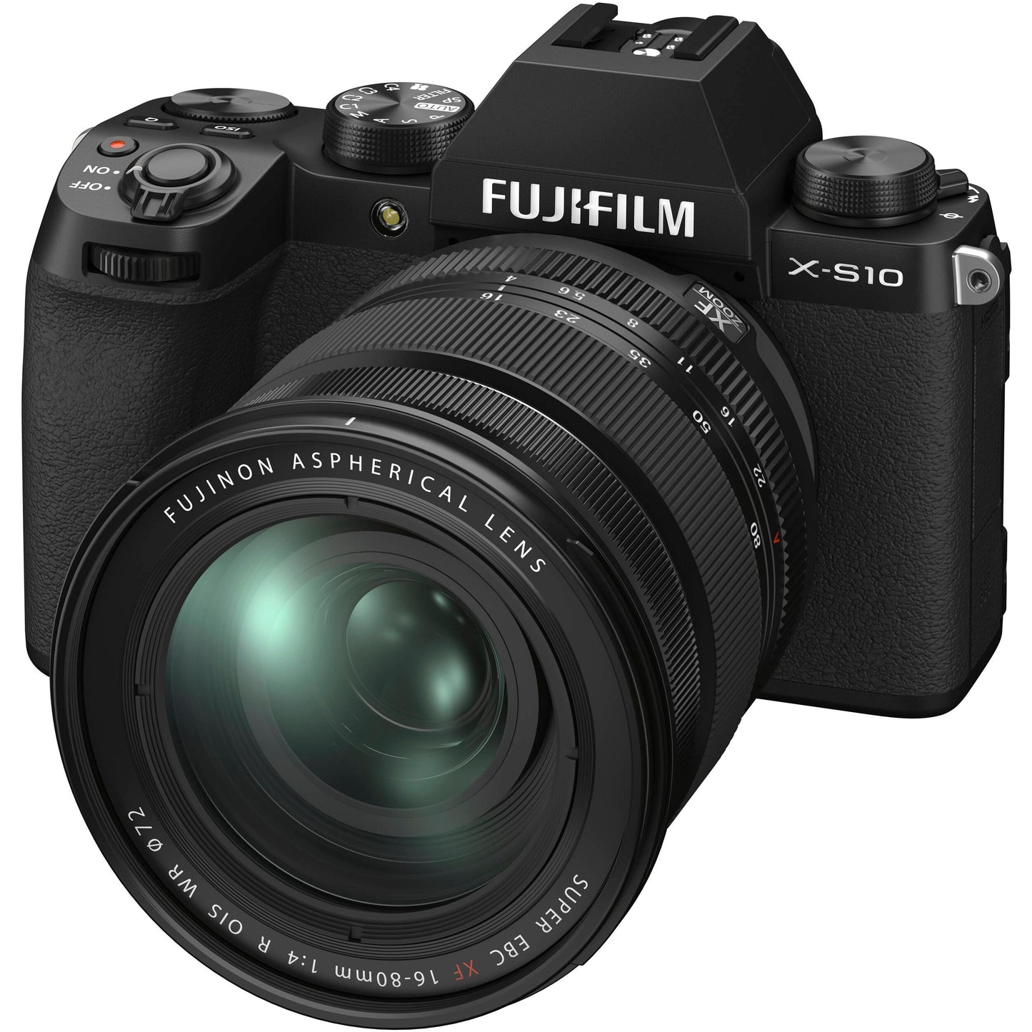 Appareil photo sans miroir FUJIFILM X-S10 avec objectif XF 16-80 mm f/4 R OIS WR - Lot de 16 pièces