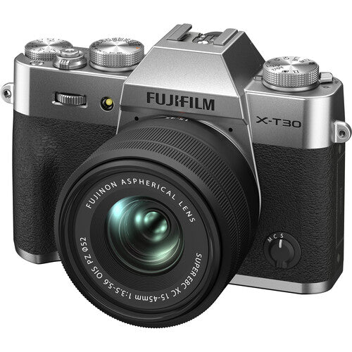 FUJIFILM X-T30 II Mirrorless Camera with XC 15-45mm OIS PZ Lens (Silver) Bundle