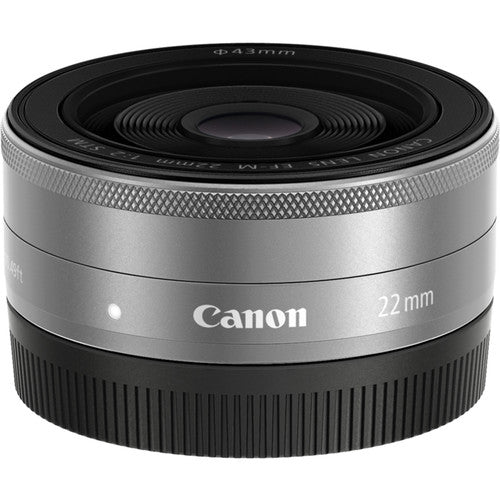 Objectif Canon EF-M 22 mm f/2 STM (argent) 9808002 neuf dans une boîte blanche – ensemble de filtres