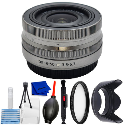 Objectif Nikon NIKKOR Z DX 16-50 mm f/3.5-6.3 VR (argent) 20109 - Kit d'accessoires 7 pièces