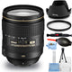 Nikon AF-S NIKKOR 24-120mm f/4G ED VR Lens (Black) UV Bundle - New in White Box Nikon