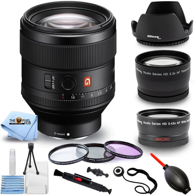 Sony FE 85mm f/1.4 GM Lens SEL85F14GM - 3 Lenses Bundle + Filter Kit Bundle