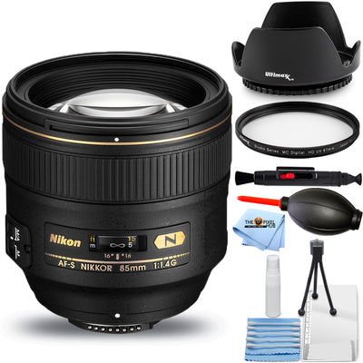 Nikon AF-S NIKKOR 85mm f/1.4G Lens for Nikon F 2195 - Essential UV Filter Bundle