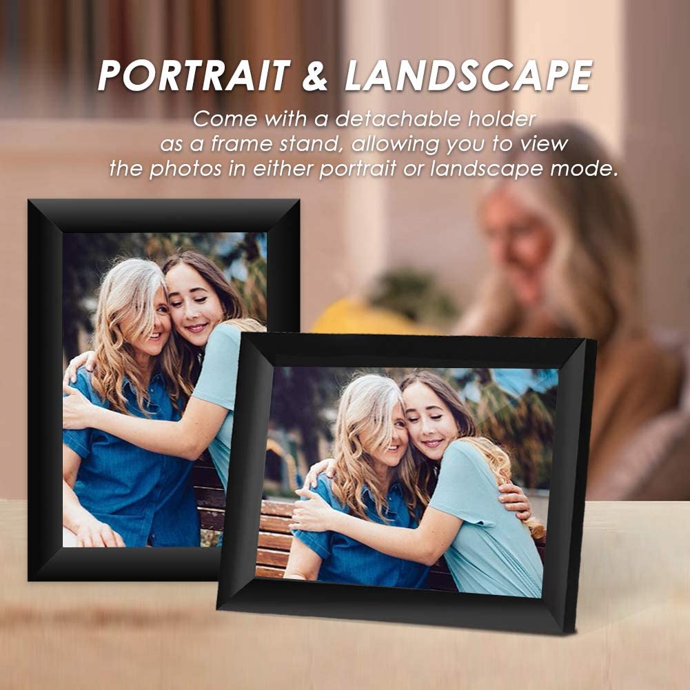 Cadre photo numérique ULTIMAXX 10,1" avec 16 Go, écran tactile, Wi-Fi, 40 000 photos