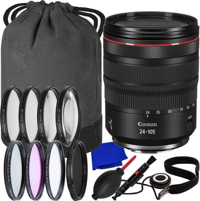 Objectif Canon RF 24-105 mm f/4L IS USM 2963C002 - Ensemble d'accessoires 8 pièces